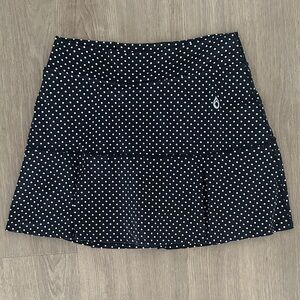 Dona Jo Black and White Polka Dot Tennis Pickleball Athletic Skirt Skort size 3
